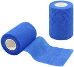Self Adherent Wrap Bandages Self Adhering Cohesive Tape Elastic Athletic Sports Tape for Sports Sprain Swelling and Soreness on Wrist and Ankle 6PCS 3 in X 14.7 ft (Blue)