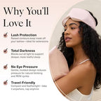 Kitsch Contour Pillow Eye Mask – Softer Than Silk Eye Masks for Sleep, Blindfold Sleep Masks for Women & Men, No Eye Pressure, Lightweight, Eye Care, Travel Essentials - Blush
