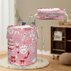 Large Laundry Basket Hamper 58L - Valentine Cake Queen Collapsible Storage Bin for Blankets, Kids Toys, Dirty Clothes, Tall Baby Nursery Hamper for Bedroom, Bathroom Decor, Gift Basket