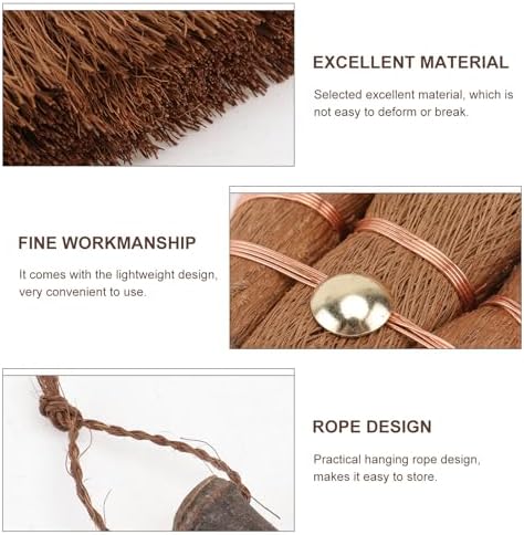Mini Natural Palm Broom 24cm Small Handheld Cleaning Brush for Tea Ceremony Desktop Household Use