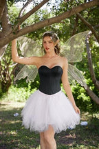 Scarlet Darkness Women's Strapless Corset Top Bustier, Fishboned Waist Cincher, Sweetheart Neckline, for Daily & Parties