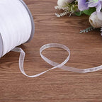 Hapeper 250 Yards 1/4 Inch Narrow Sheer Organza Chiffon Ribbon for Crafts Making, Gift Wrapping (White)