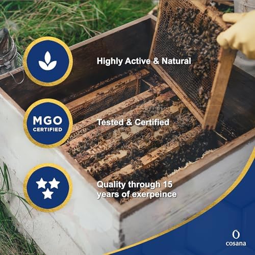 Cosana Manuka Honey 550 MGO + 250g – 100% Pure - Bottled, sealed, and certified in New Zealand