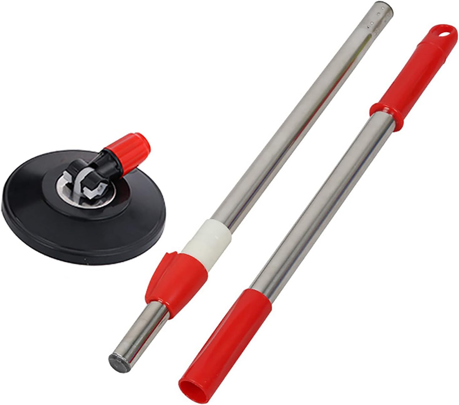 Spin Mop Pole Handle Replacement, Home Floor 360 Degrees Rotating Telescopic Replacement Handle Cleaning Tool Accessories Enhanced Thickened Version for Cleaning Home Office (Black)