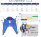 EZ Assistive Patient Lift Universal Padded Sling with Head Support, Lift U-Sling for Patient Transfer and Reposition Home Use, 500lbs (Blue, Large)