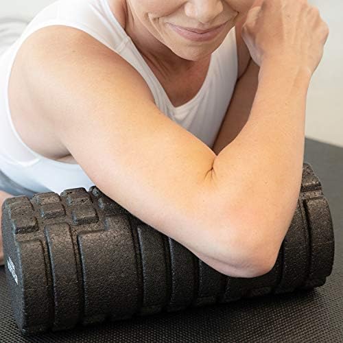 The Original Body Roller - High Density Foam Roller Massager for Deep Tissue Massage of The Back and Leg Muscles - Self Myofascial Release of Painful Trigger Point Muscle Adhesions - 13" Black