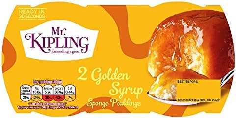 Mr Kipling Mr. Kipling Exceedingly Good 2 Golden Syrup Sponge Puddings 2 X 95G (Pack Of 4 X 2X95G)