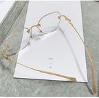 Women's Diamond Rimless Anti-Blue Light Presbyopia Glasses, Rimless Reading Glasses for Women (2,Sliver)
