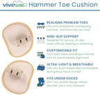 VIVEsole Budin Splint Toe Straightener (Pair) - Hammer Toe Corrector for Women, Men - Crooked Toe, Joint Realign Cushion Brace for Claw, Curled Toes - Metatarsal Support Loop Guard Alignment Wrap
