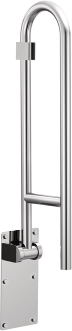Moen Home Care Bathroom Safety 30 Inch Stainless Steel Flip Up Bathroom Grab Barwith Textured Grip, Elderly Assistance Product, Handicap Accessories for Daily Living, R8960FD