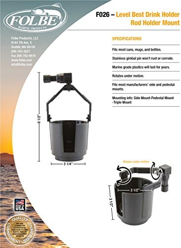 Drink Holder & Folbe Side Mount (Bundle - 2 Items - F026 + F058)