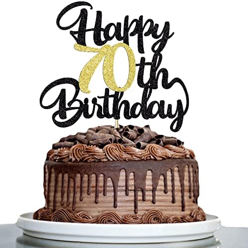 70th Happy birthday cake topper happy birthday cake decoration 70th birthday party decoration gift plugin (70)