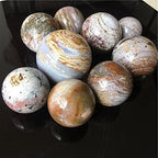 Meditation Home Natural Ocean Jasper Sphere Polished Quartz Crystal Stones Balls for Decoration (Size : 5-6cm)