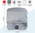 Electric Foot Warmer with Heat & Vibration Massage Function, Feet Warmer for Cold Feet Fast Heating Pad Ultra Soft Flannel Fleece with 3 Settings Overheat Protection for Men and Women