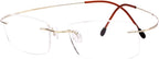 Agstum Titanium Rimless Flexible Frame Hingeless Optical Eyeglasses Clear Lens