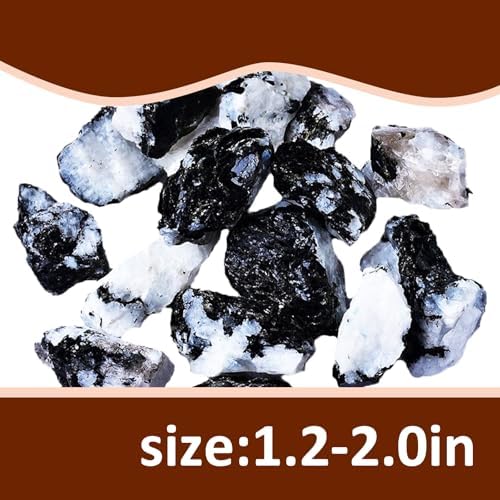 Raw Crystals, Large 1.2-2.0" Healing Crystal Natural Rough Stones for Intuition,Chakra,Meditation,Decoration,Polishing,Energy Work (Zebra Agate, 3.5oz-1.2-2.0"raw Crystals)