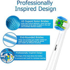 Schallcare Replacement Brush Heads Compatible with Oral B Braun Electric Toothbrush - Floss Toothbrush Head Fits for Oral B Pro 1000 Genius Smart Series (12 Pack)
