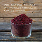 The Spice Way - Pure 100% Ground Sumac Spice, No Salt, no GMO, no Irradiation, Sumac Seasoning Powder 4 oz (resealable bag) (Sumak)(Sumakh spice)