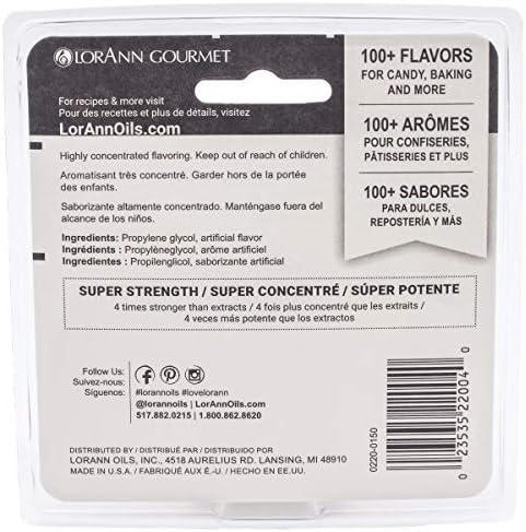 LorAnn Oils Super Strength Flavoring - Used For Candy Making, Flavoring, Baking, Hard Candy, & Flavor Oils - Bold, Natural Flavors 4X Stronger Than Extracts - Coconut, Pack of 2, 0.125 fl oz