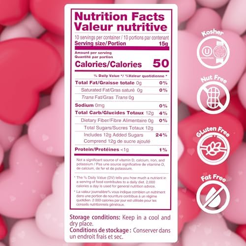 Mamiz Heart Shaped Marshmallows, – Valentine’s Day Candy for Kids, Soft & Fluffy, Parties & Gifts – Kosher, Nut Free, Gluten Free, Fat Free, 150g