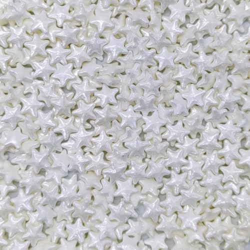 10mm White Sprinkles Edible Stars Cake Decorating Stars Cake Decorations Cupcake Toppers Cookie Decorating Perfect for Cakes,Cupcakes,Desserts Toppings 3OZ