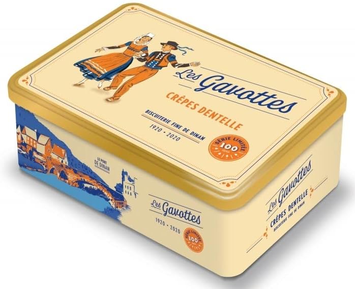 Gavottes - Authentic and original Crêpes Dentelles French (Crispy Lace Crepes) from Brittany (Collector's Box) - 7.05oz/ 200gr