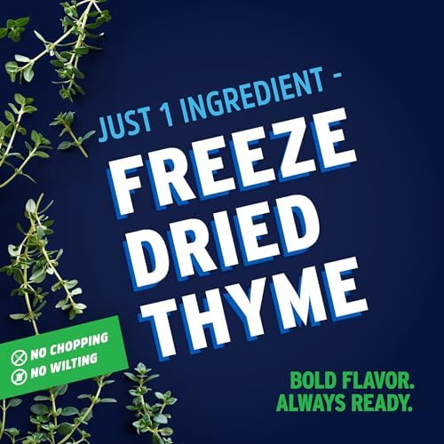 Litehouse Freeze Dried Thyme - Substitute for Fresh Thyme, Jar Equal to 5 Thyme Fresh Bunches, Organic, Thyme Seasoning, Non-GMO, Gluten-Free - 0.52 Ounce