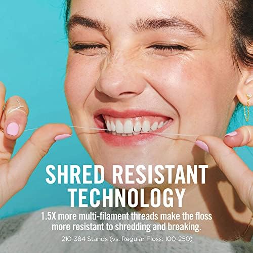 Listerine Cool Mint Interdental Floss | Effective Plaque Removal, Teeth & Gum Protection | Shred-Resistant, Fresh-Breath Feeling, PFAS Free | 55 Yards, 2 Pack
