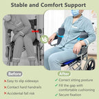 KAAMOS Lateral Support for Wheelchair Side Guards Wheelchair Lateral Support Cushion Posture Foam Wedge Pillows Contoured Wheelchair Cushion Side Padding for Seniors Better Posture with Strap