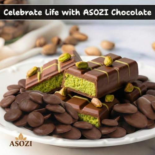 ASOZI Milk Chocolate Melting Wafers - 5 Pound Premium Quality Melting Wafers Easy Melt Chocolate for Dubai Chocolate Bars, Baking, Candy Making & Confections
