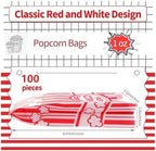 VOISEN Paper Popcorn Bags,100 Pack 1oz Popcorn Bags Individual Servings, Popcorn Bag Bulk for Popcorn Machine,Movie Nights Pop Corn Bags