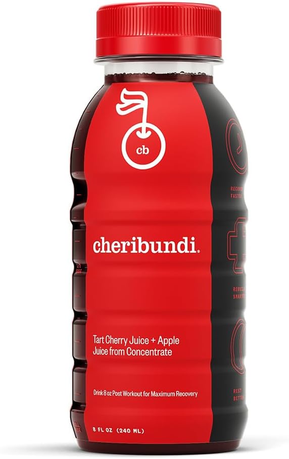 Cheribundi Tart Cherry Juice Original | Tart Cherry Juice Sweetened with Apple Juice | Athletes Recovery Drink | Promotes Restorative Sleep, Muscle Recovery & Boosts Performance | 8 floz (24 Pack)