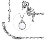 2.5X Magnifier Pendant Retro Magnifying Glass Necklace for Women Monocle for Eye Portable Pocket Magnifier Jewerly Long Chain Magnifying Monocle Lens for Reading Books Magazine Newspaper