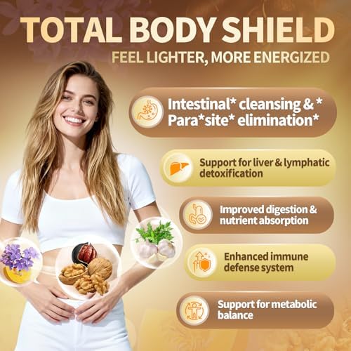 18-in-1 Black Walnut Wormwood Cleanse for Humans, 80 Day Supply, Serving, Rapid Gut Cleanse & Digestive Health with Clove, Garlic, Turmeric, Pumpkin Seed, Oregano, Berberine & More 240 Softgels
