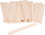 Hair Removal Hard Wax Beans 50pcs Wooden Wax Spatula Tongue Depressor Disposable Facial Mask Hair Remove Cream Applicator Wax Spatula Tongue Depressor Disposable Stick Underarms Back and Chest