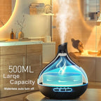 500ML Essential Oil Diffuser: Aromatherapy Humidifier with Remote Control & 14 Colors LED - 1/3/6H Timer, Auto Shut-Off, BPA-Free Cool Mist for Home Bedroom Spa Yoga