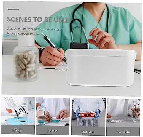 Healeved 1pc Kit Plastic Container Travel Medication Clear Container Medicine Storage Box Medicine Storage Tin Home Medicine Organizer Pp Storage Case Medicine Chest Household Box
