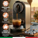 Gran Caffè Garibaldi Espresso Pods, Italian Roasted Coffee, Compatible Nespresso Original Line Machines, Nitrogen Flushed, Strong & Intense, Cocoa & Dried Fruit, Dark Roast - Gusto Intenso (Aluminum) 50 Cups