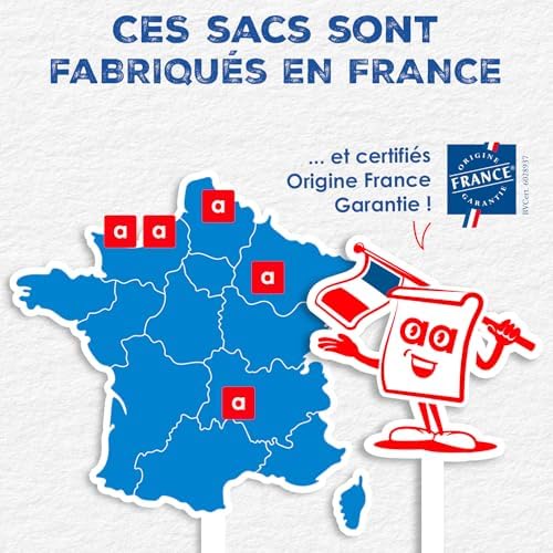 Alfapac - Reusable 40 freezer bags with ties - Medium model - Wide opening - Eco-responsible - Transparent - Made in France NCV2X40