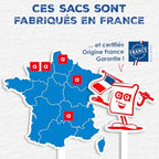 Alfapac - Reusable 40 freezer bags with ties - Medium model - Wide opening - Eco-responsible - Transparent - Made in France NCV2X40