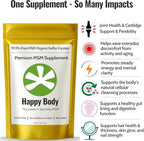 Organic Sulfur Crystals - 99% Pure MSM Crystals, Premium MSM Supplement - Excellent Quality and Absorption. 1 LB Pack.