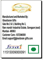 Ghasitaram Gifts Rakhi Gifts for Brothers Rakhi Sweets - Box of Kaju Katli and Milk Cake with Pearl Beads Rakhi