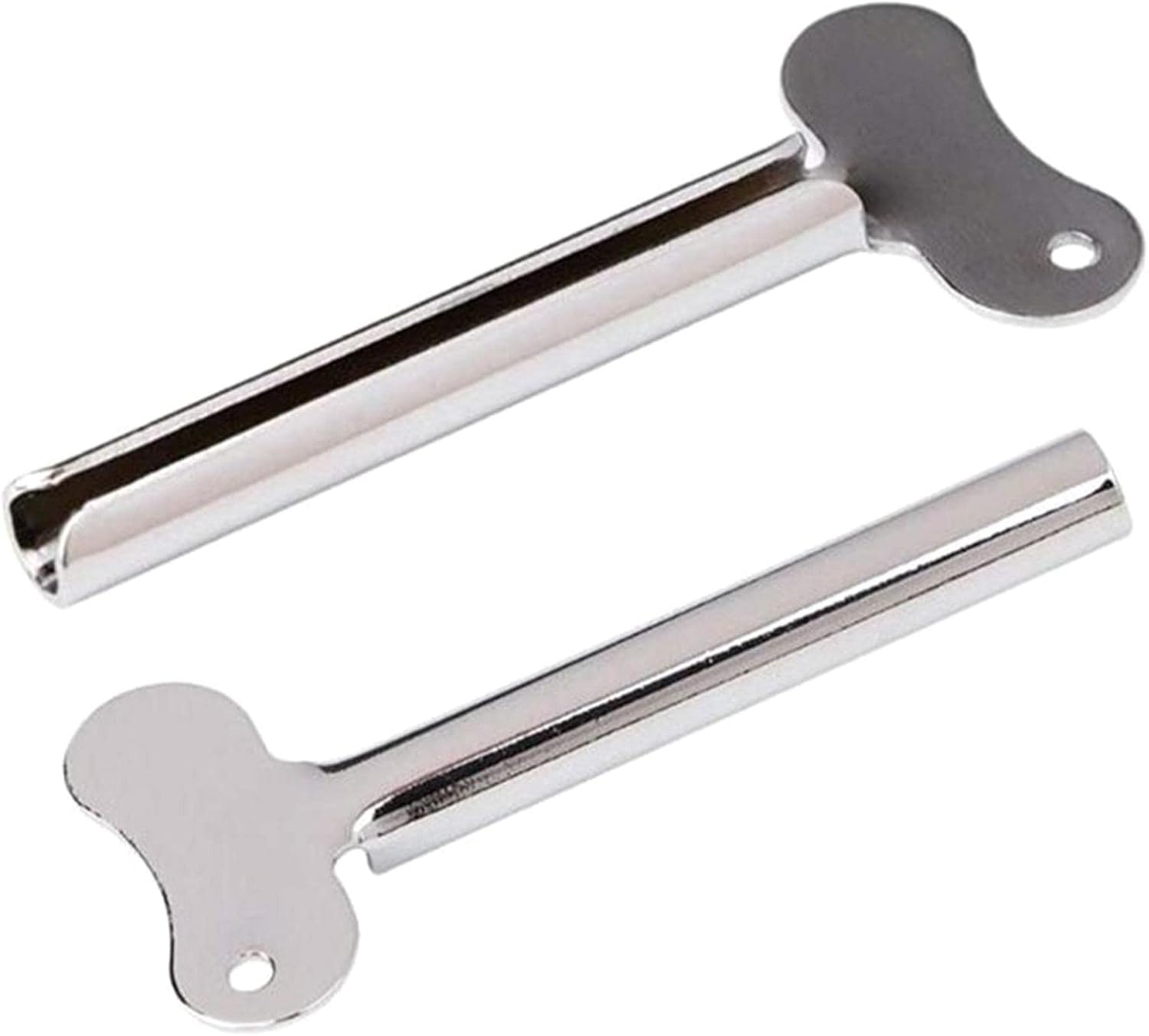 Xiaokeis 2 Pcs Toothpaste Squeezer, Stainless Steel Toothpaste Tube Squeezer, Key Cream Tube Squeezing Paint Squeezer Tube Squeezer Tool, Money Saving Bathroom Tools(Silver)
