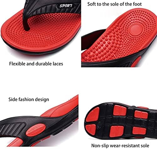 HSQMA Acupressure Reflexology Massage Slippers Sandals Slippers for Men, Relieve Plantar Stress Acupressure Relaxation Foot Beach Flats Shoes Slip On Open Toe Indoor Outdoor
