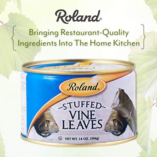 Roland Foods Canned Dolmas, Stuffed Vine Leaves with Rice and Spices, 14 Ounce (Pack of 6)