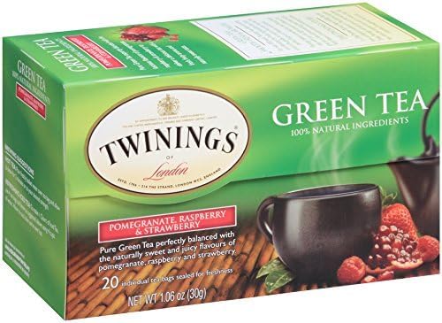 Twining Tea Green Pomegranate, Raspberry, Strawberry, 20 ct