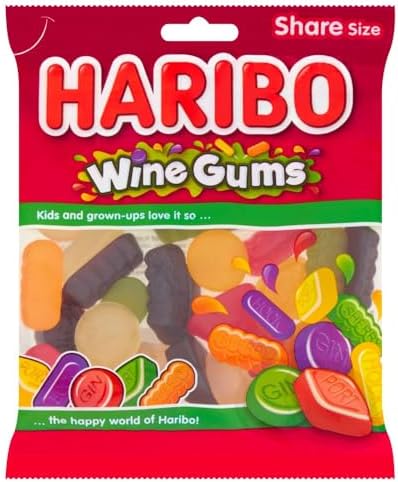Haribo Wine Gums Gummy Candy 160 Grams (2 Pack)