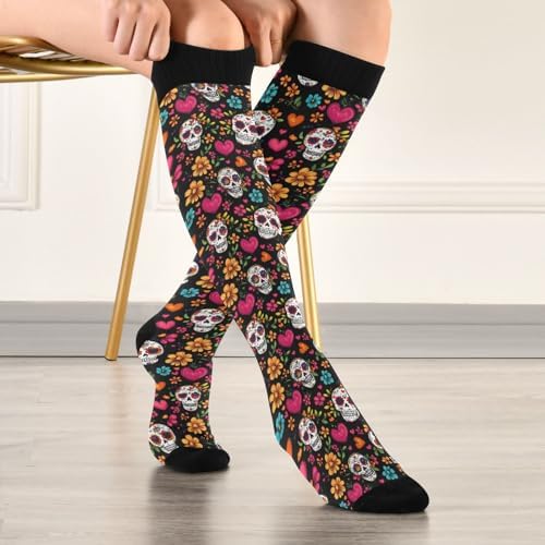 Wusikd Cats Compression Socks for Women and Men Circulation Cute Long Socks for Athletic Running 1