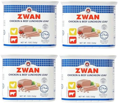 Zwan CHICKEN & BEEF Luncheon Loaf (4 Pack x 340g) HALAL