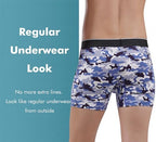 AIRCUTE Washable Urinary Incontinence Soft Underwear for Men, Dry Performance Boxer Briefs for Bladder Leaks, 1 Pack (X-Large, Gray-Camouflage)